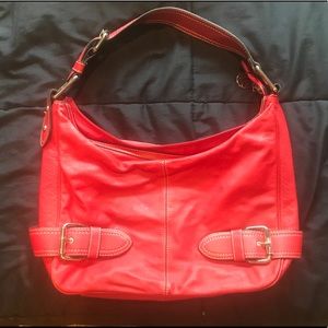 Red handbag